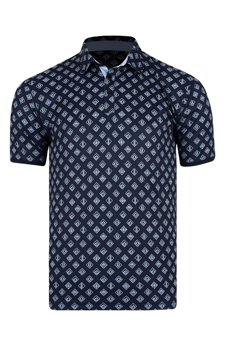 Swannies Jackson Geo Pattern Golf Polo, Alternate, color, Navy-Sky