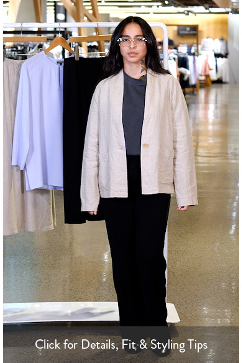 High Collar Organic Linen Jacket video