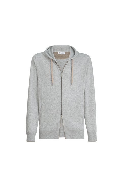 Cashmere sweatshirt-style cardigan