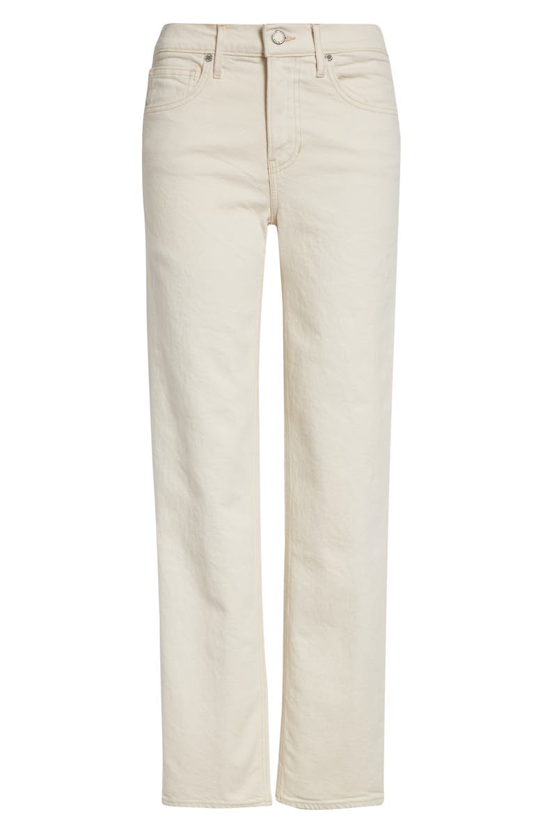 Veronica Beard Leah Straight Leg Jeans, Main, color, Ecru