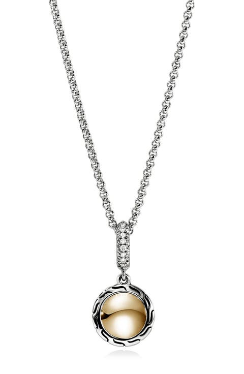 JH Essential Pendant Necklace, Diamonds, 1.5mm