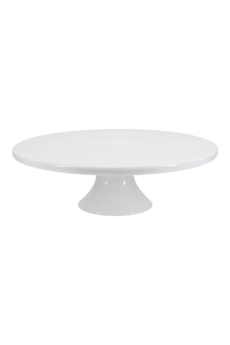 Round Cake Stand, Main, color, WHITE