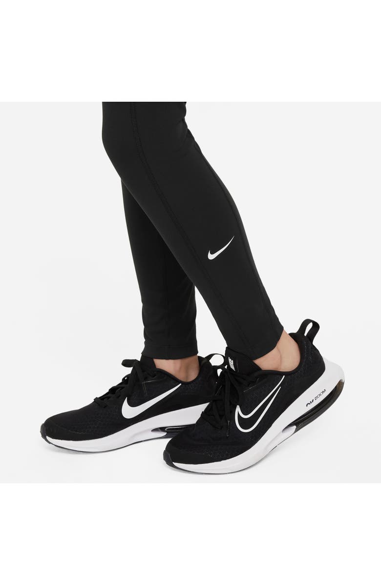 Nike Kids' Nike One Dri-FIT Pocket Leggings, Alternate, color, 010 Black/White