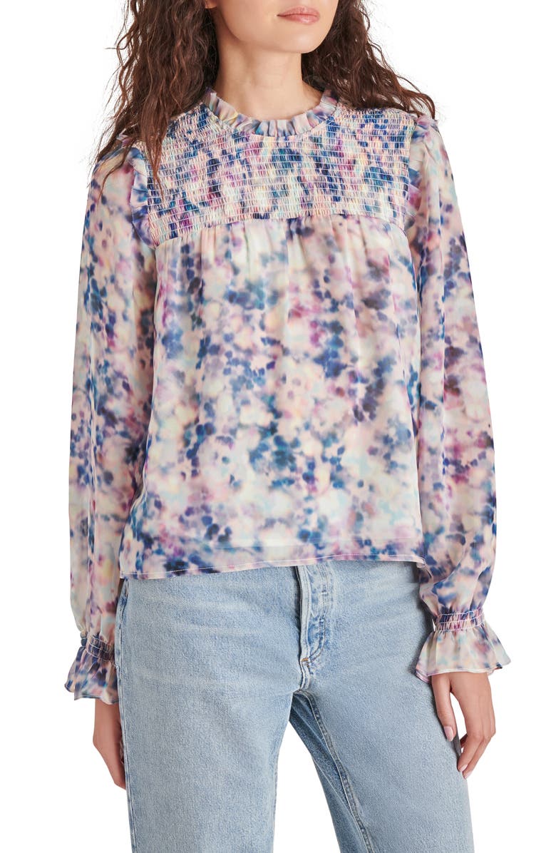 Steve Madden Soleil Abstract Floral Chiffon Top, Alternate, color, 