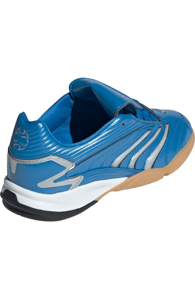 adidas Gender Inclusive Predator Sala Soccer Sneaker, Alternate, color, Metallic Blue/ Silver/ Gum