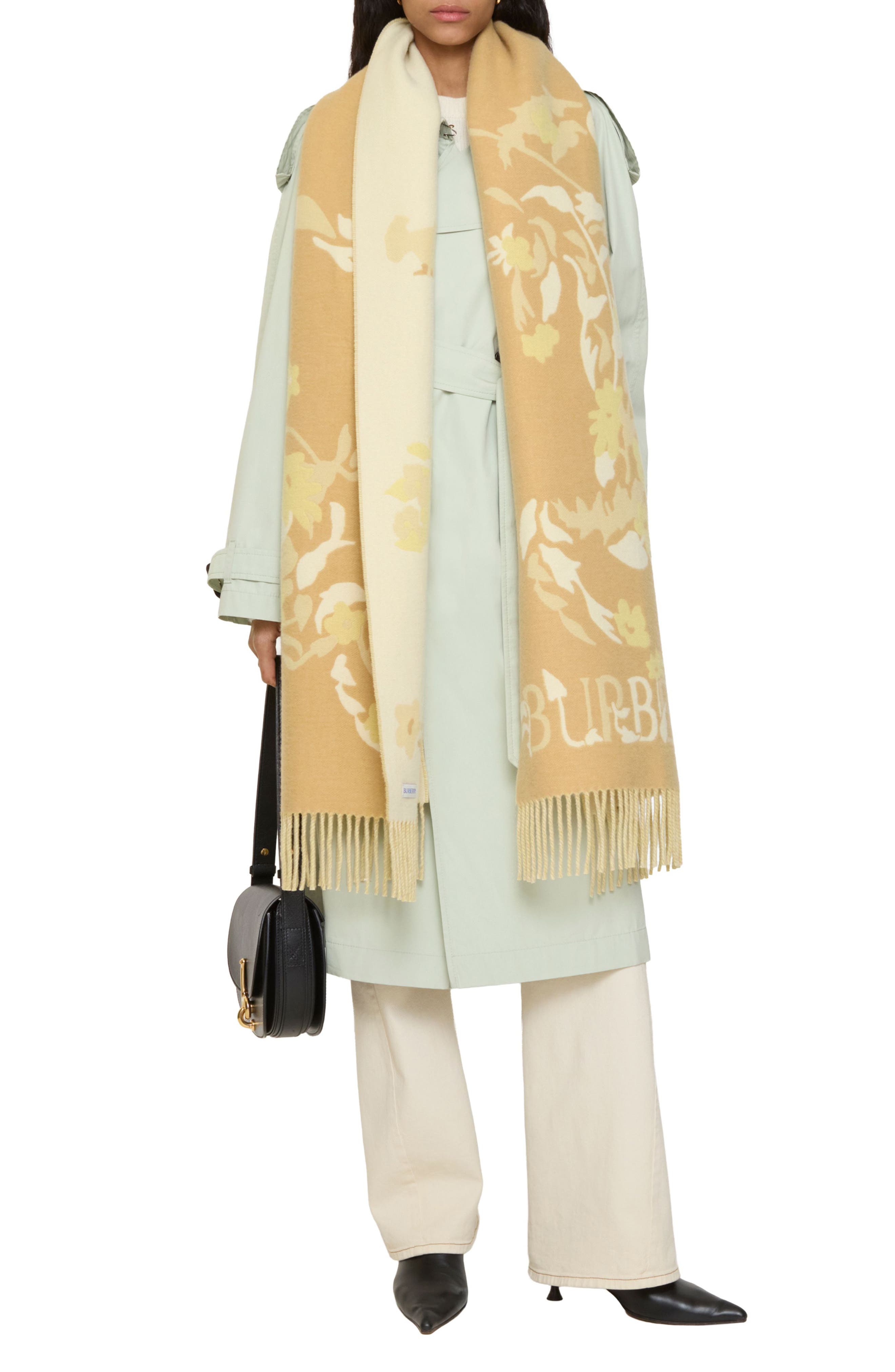 Reversible EKD Floral Cashmere Scarf | Nordstrom