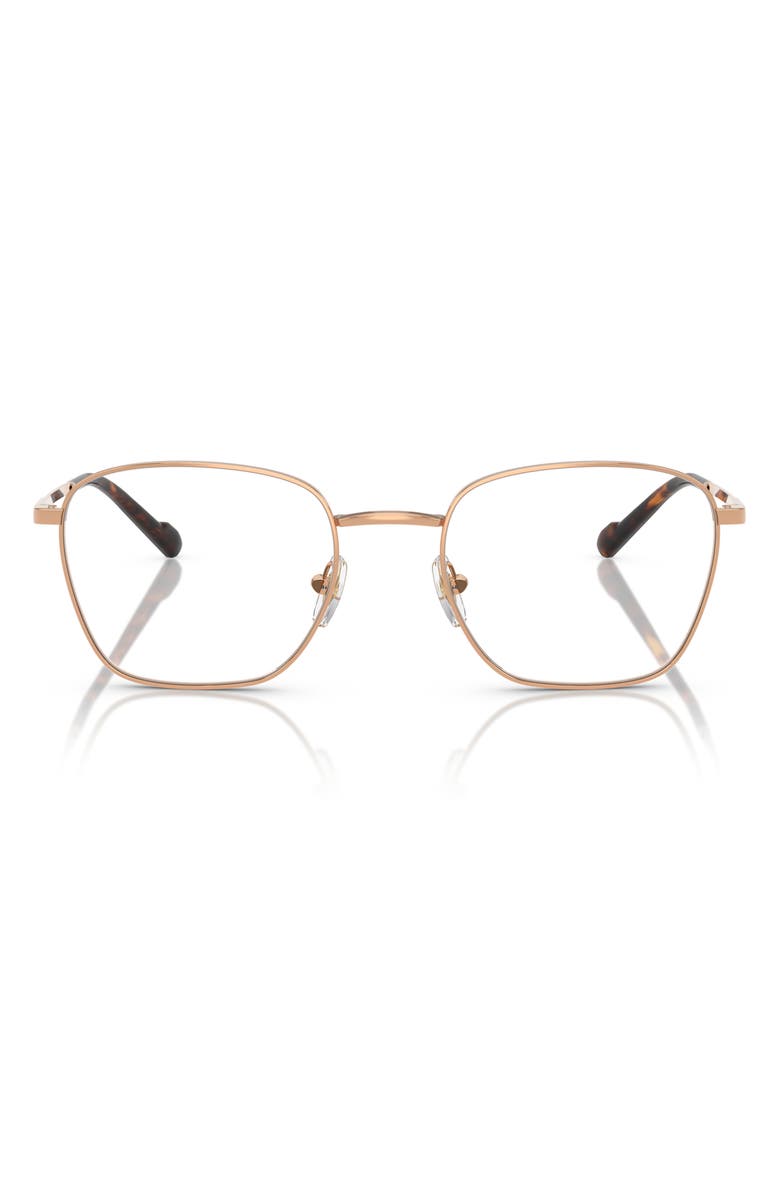 VOGUE 51mm Pillow Optical Glasses, Main, color, Rose Gold