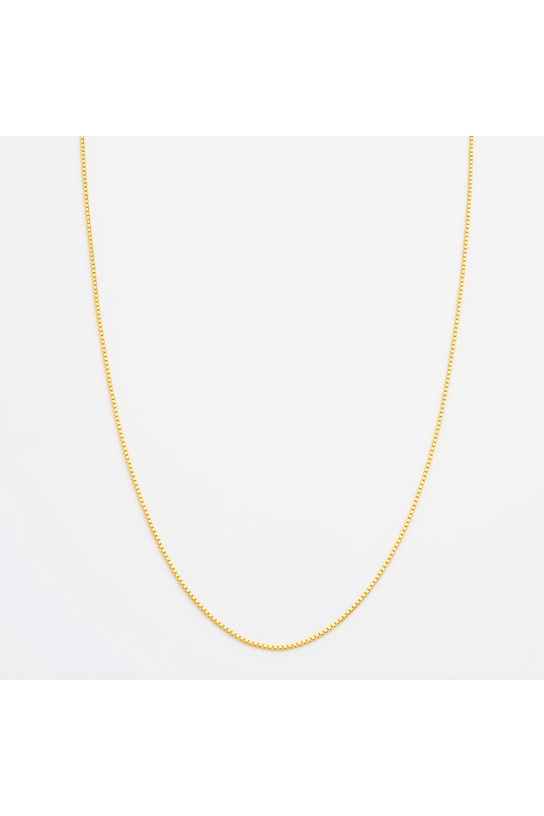 Box Chain Necklace, Main, color, Gold 24k