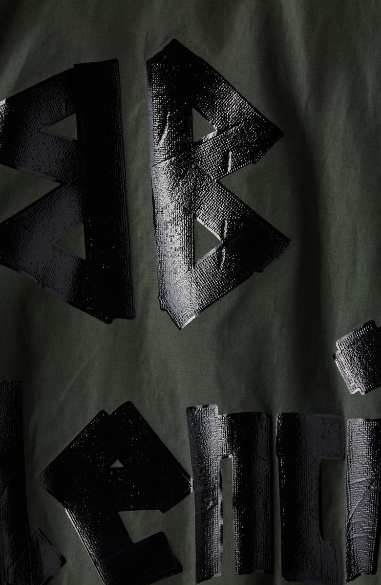 Balenciaga Tape Logo Oversize Tracksuit Jacket, Alternate, color, Khaki