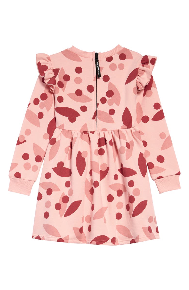 TINY TRIBE Kids' Botanica Ruffle Sleeve Dress, Alternate, color, 