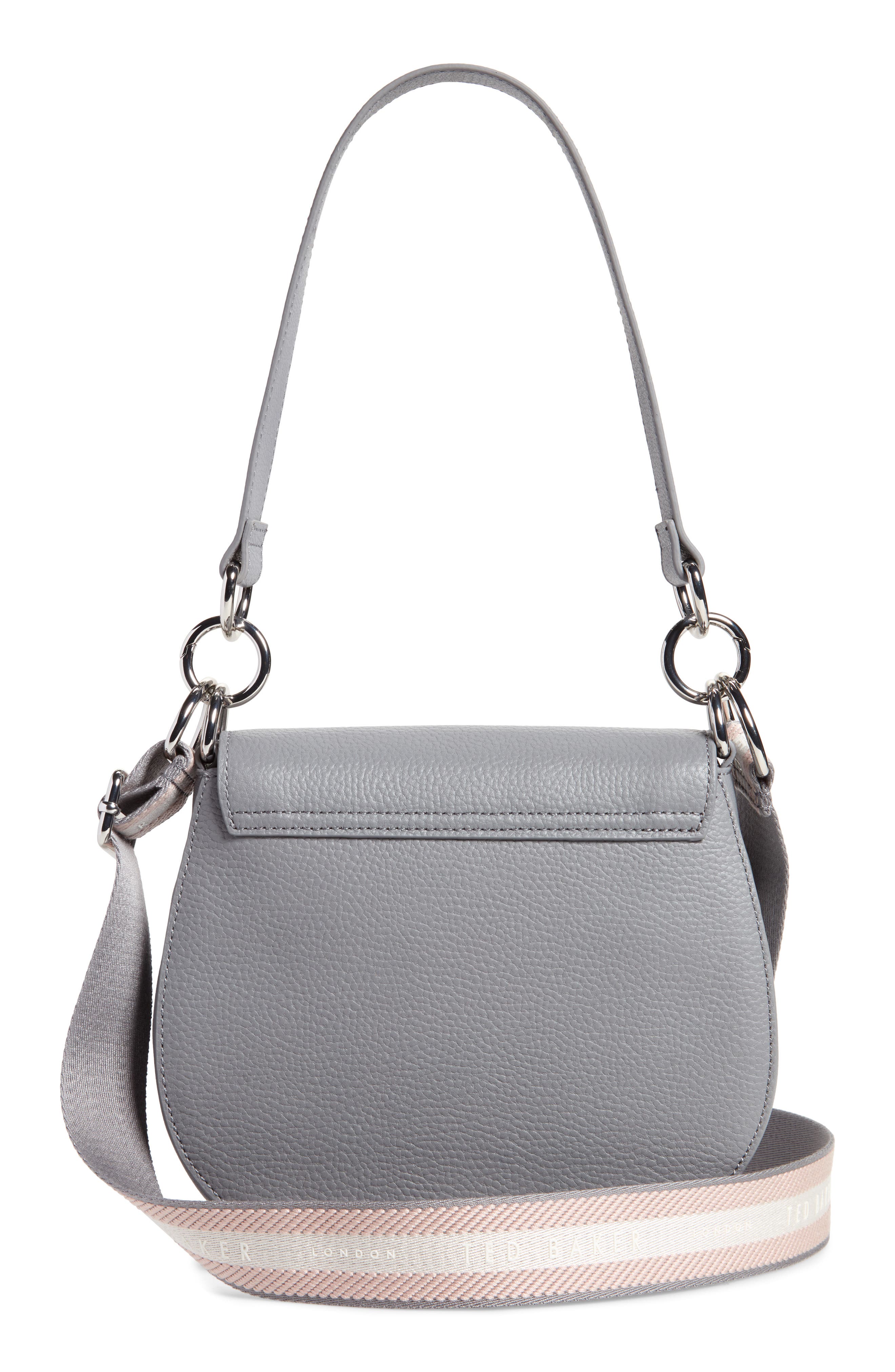 Amali Leather Crossbody Bag, Alternate, color, GREY