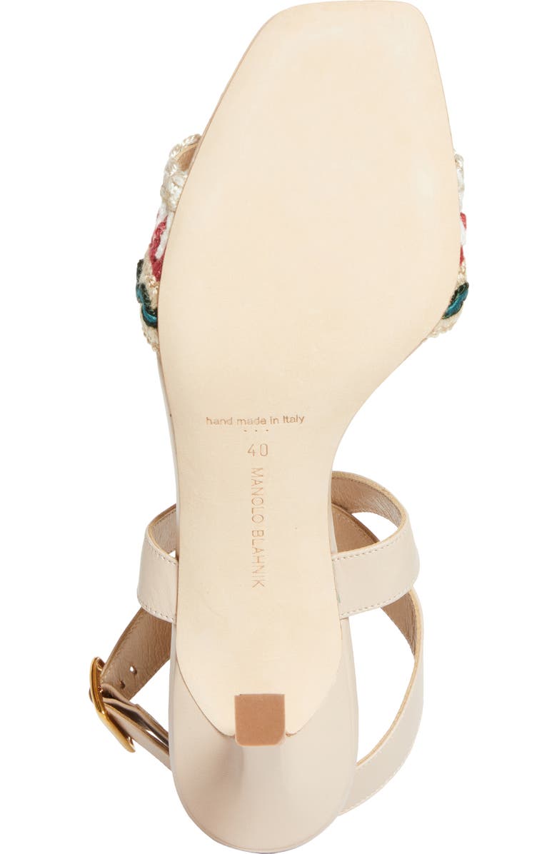 Manolo Blahnik Mabeco Ankle Strap Sandal, Alternate, color, Yemb 943E/Yemb 943F/Mnud 2601
