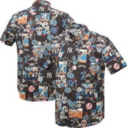 Reyn Spooner Men's Reyn Spooner Black New York Yankees Día De Los Muertos Tri-Blend Button-Down Shirt