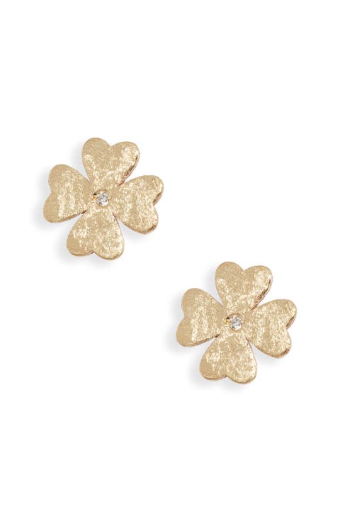 Diamond Flower Stud Earrings