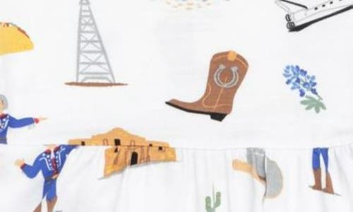 Angel Dear Texas Twirly Long Sleeve Dress In Multi