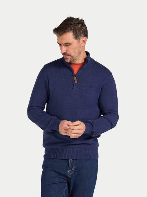 Quarter Zip Cashmere Blend Sweater