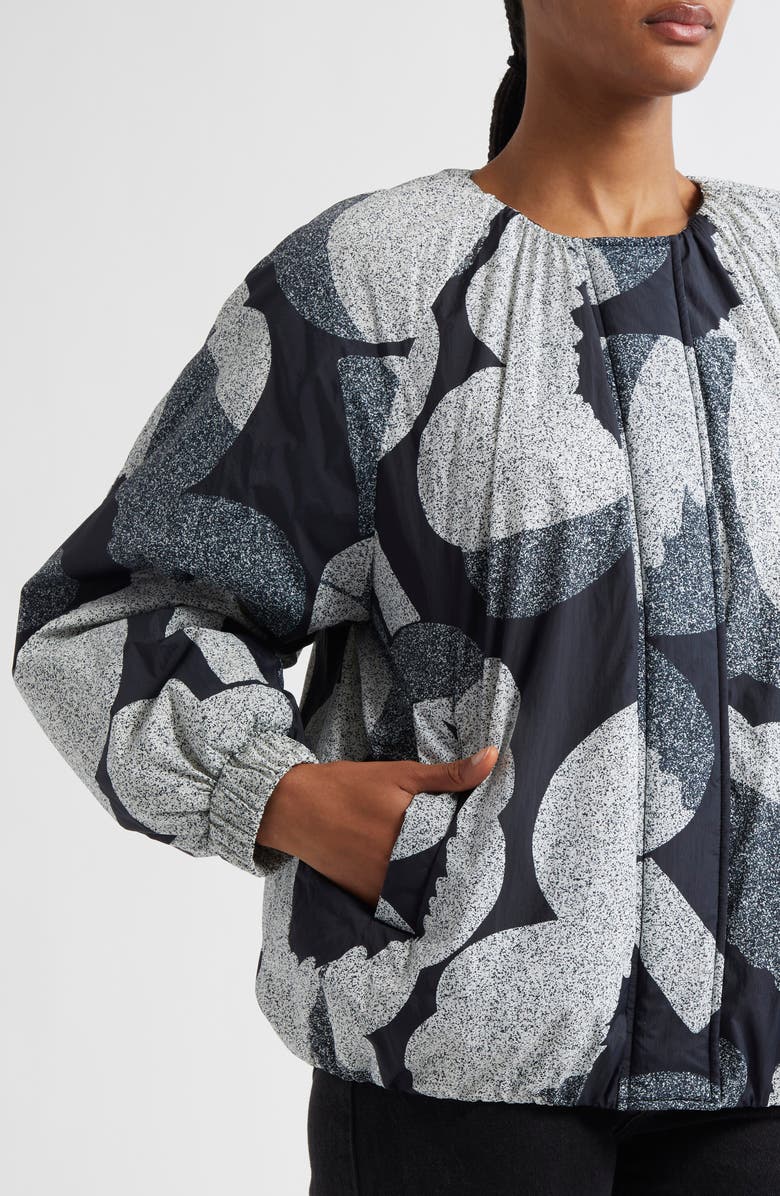 Marimekko Silmu Unikko Floral Insulated Coat, Alternate, color, 