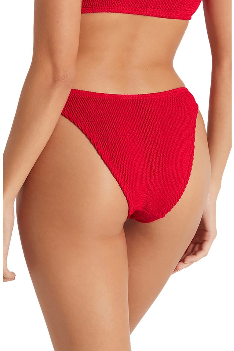The Scene Rib Bikini Bottoms, Alternate, color, BAYWATCH RED