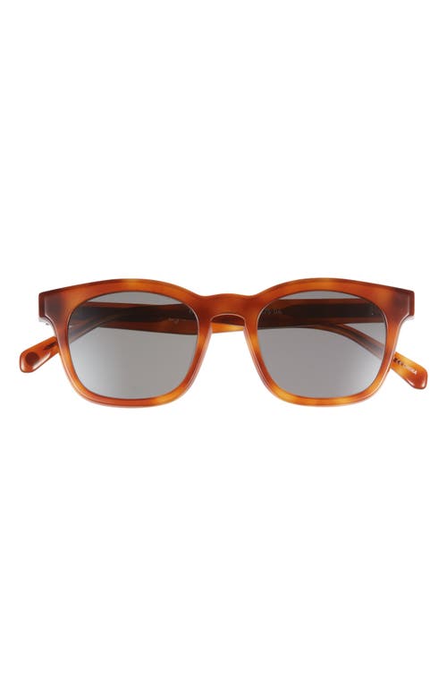 Eyebobs Humble Narrator 49mm Small Polarized Square Sunglasses In Caramel Tortoise/grey