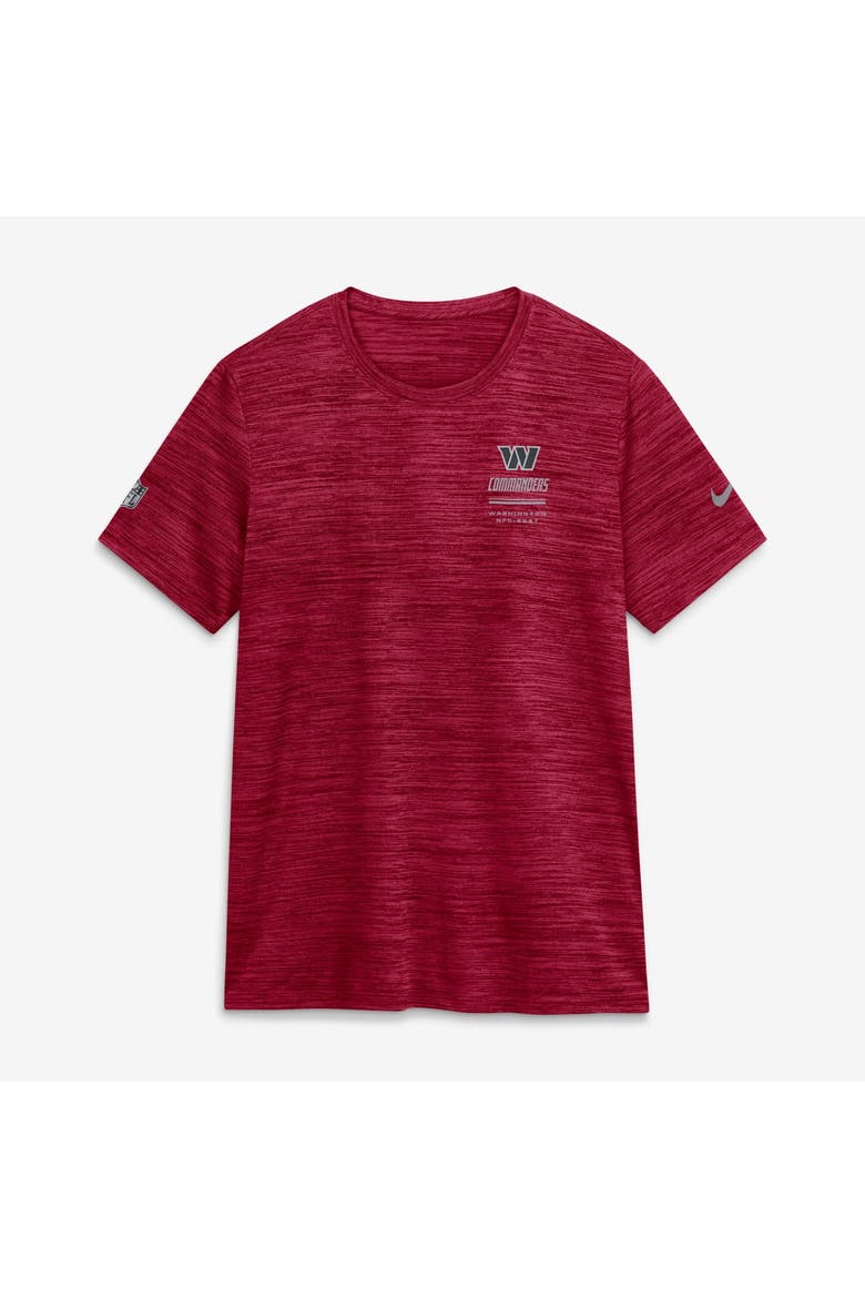 Women's Nike Burgundy Washington Commanders Sideline Velocity Dri-FIT T-Shirt, Alternate, color, Burgundy