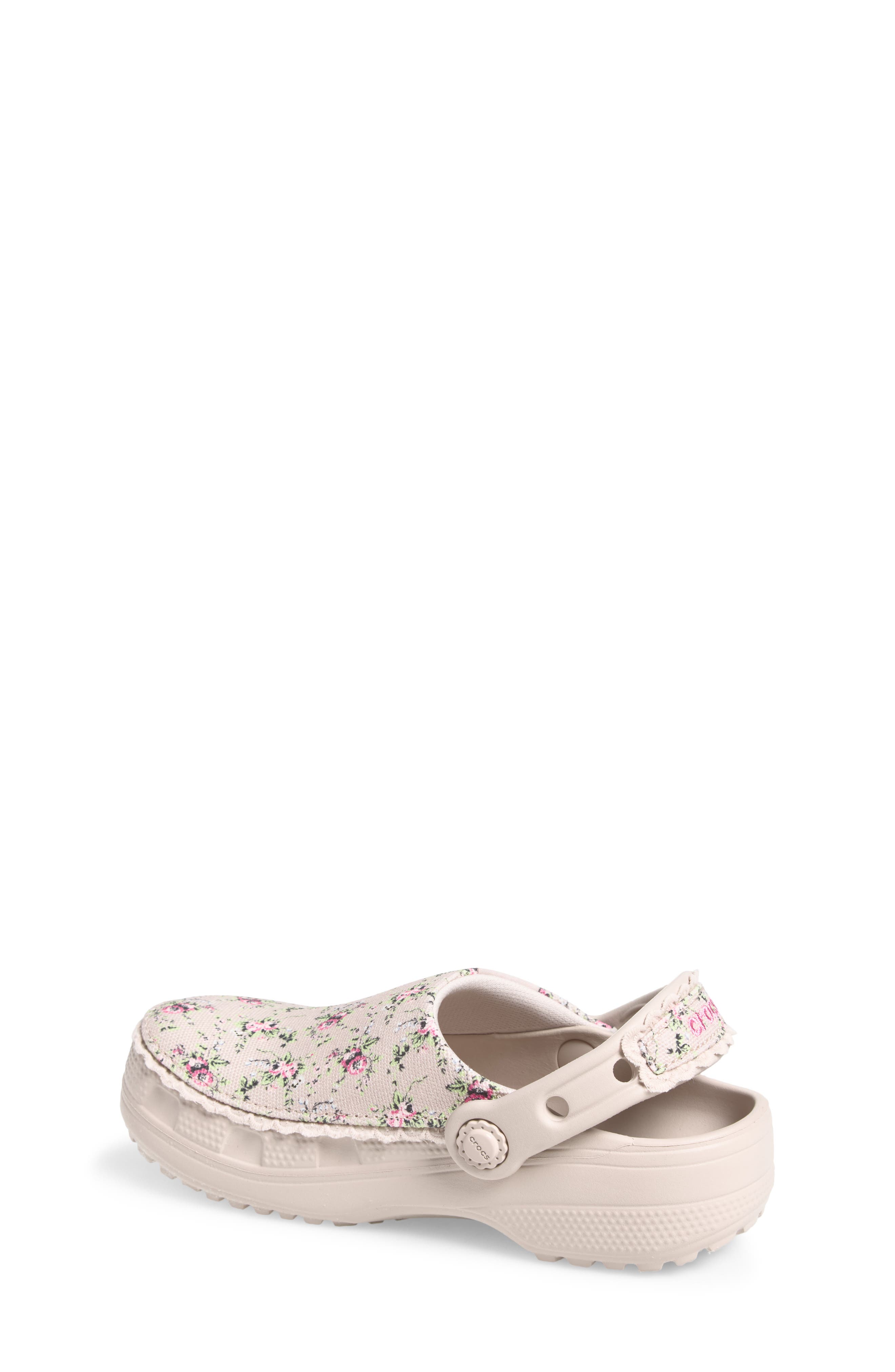 Kids' Classic Crafted Floral Clog, Alternate, color, COCOA CREAM