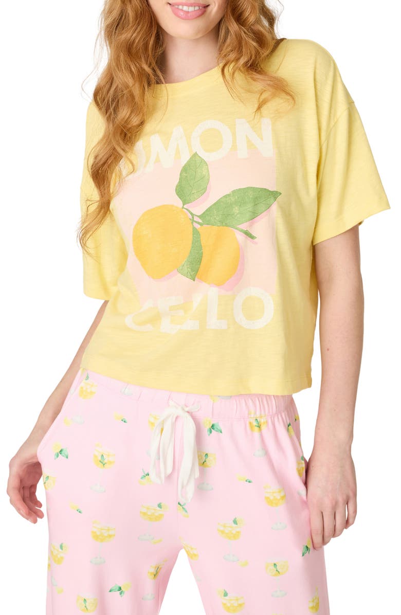 PJ Salvage Dolce Spritz Short Sleeve Graphic T-Shirt, Main, color, Limoncello