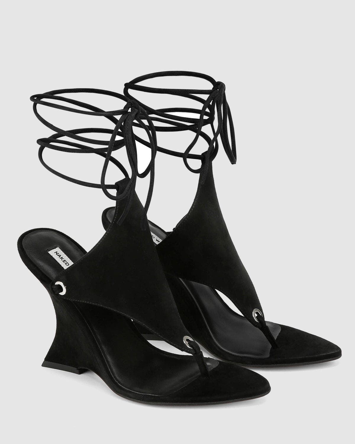 Naked Wolfe Rampage Wedge, Alternate, color, Black