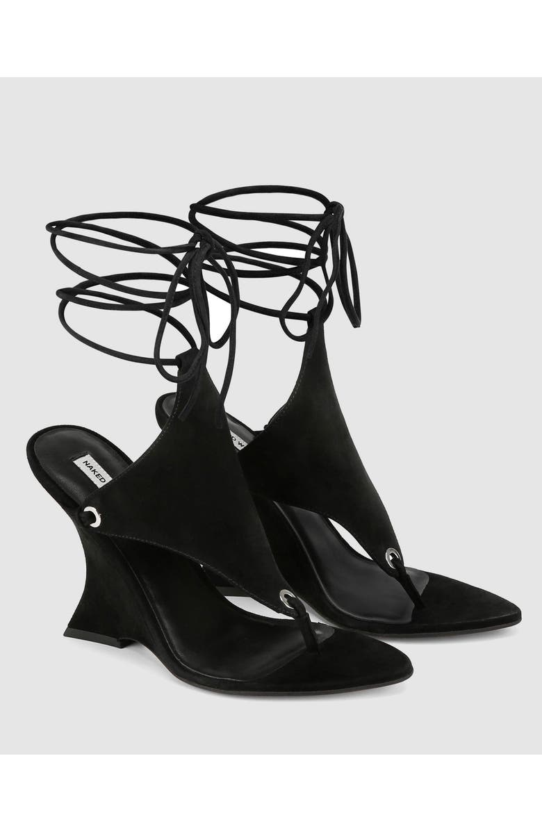 Naked Wolfe Rampage Wedge, Alternate, color, Black
