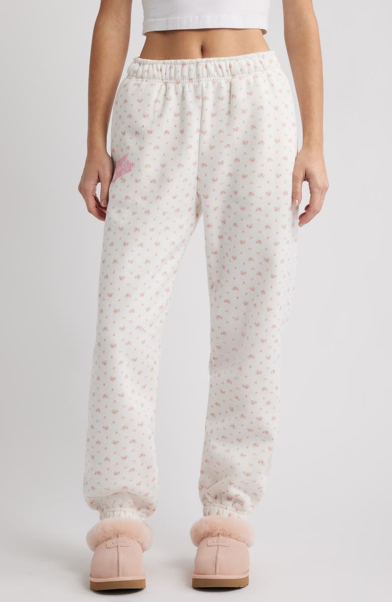 HAPPY CAMP3R Garden Confetti Core Joggers, Main, color, Frost White