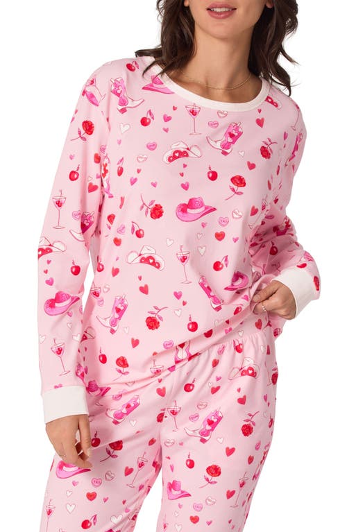 Bedhead Pajamas Print Stretch Organic Cotton Pajamas In Pink