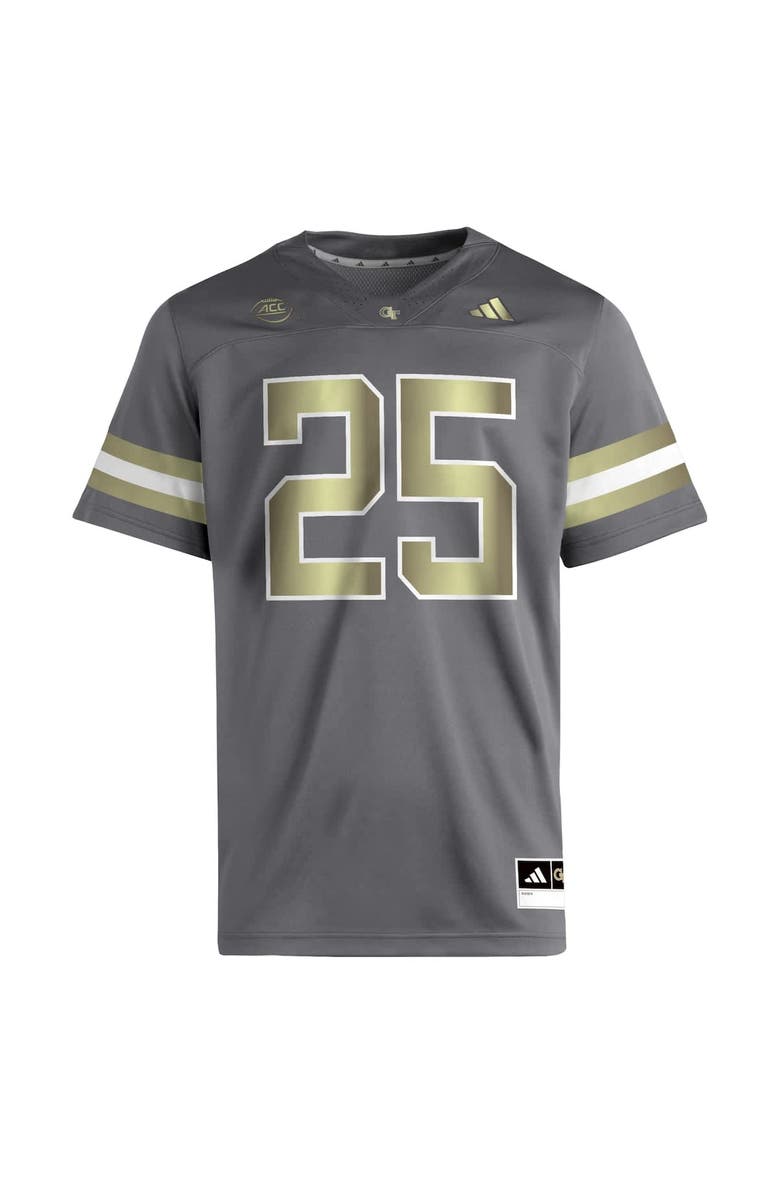 adidas Men
s adidas #25 Gray Georgia Tech Yellow Jackets Premier Jersey, Alternate, color, Gray