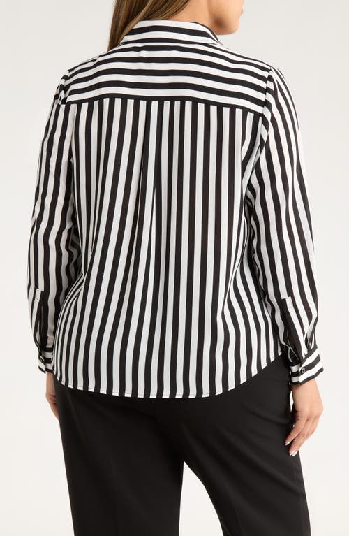 Kasper Women's Striped Button-front Shirt In White