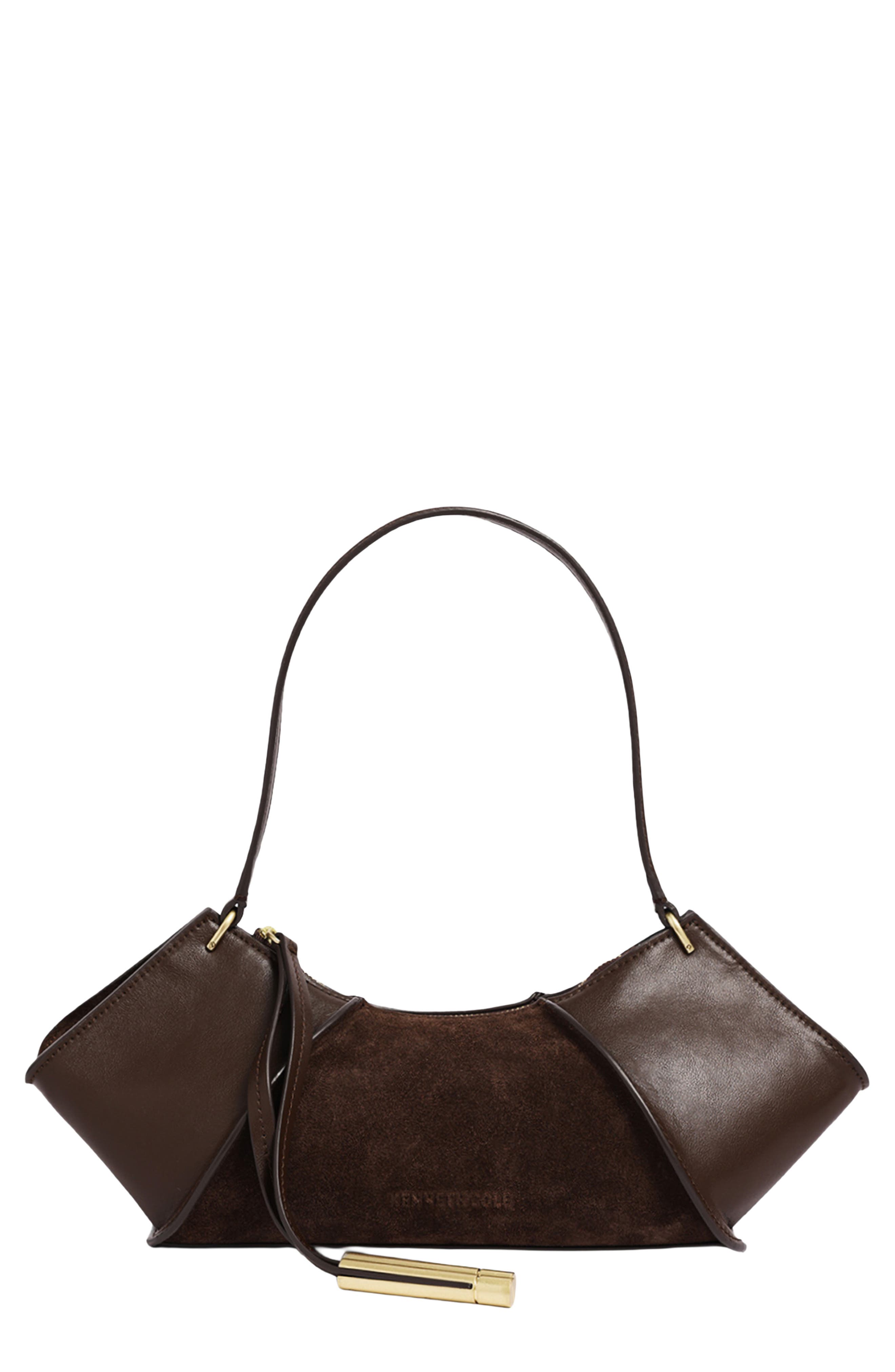 Crosby Leather Shoulder Bag, Main, color, CHOCOLATE