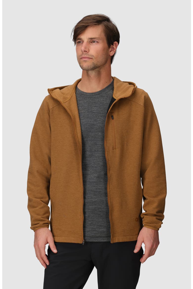 Crescent Fleece Hooded Jacket, Alternate, color, BRONZE