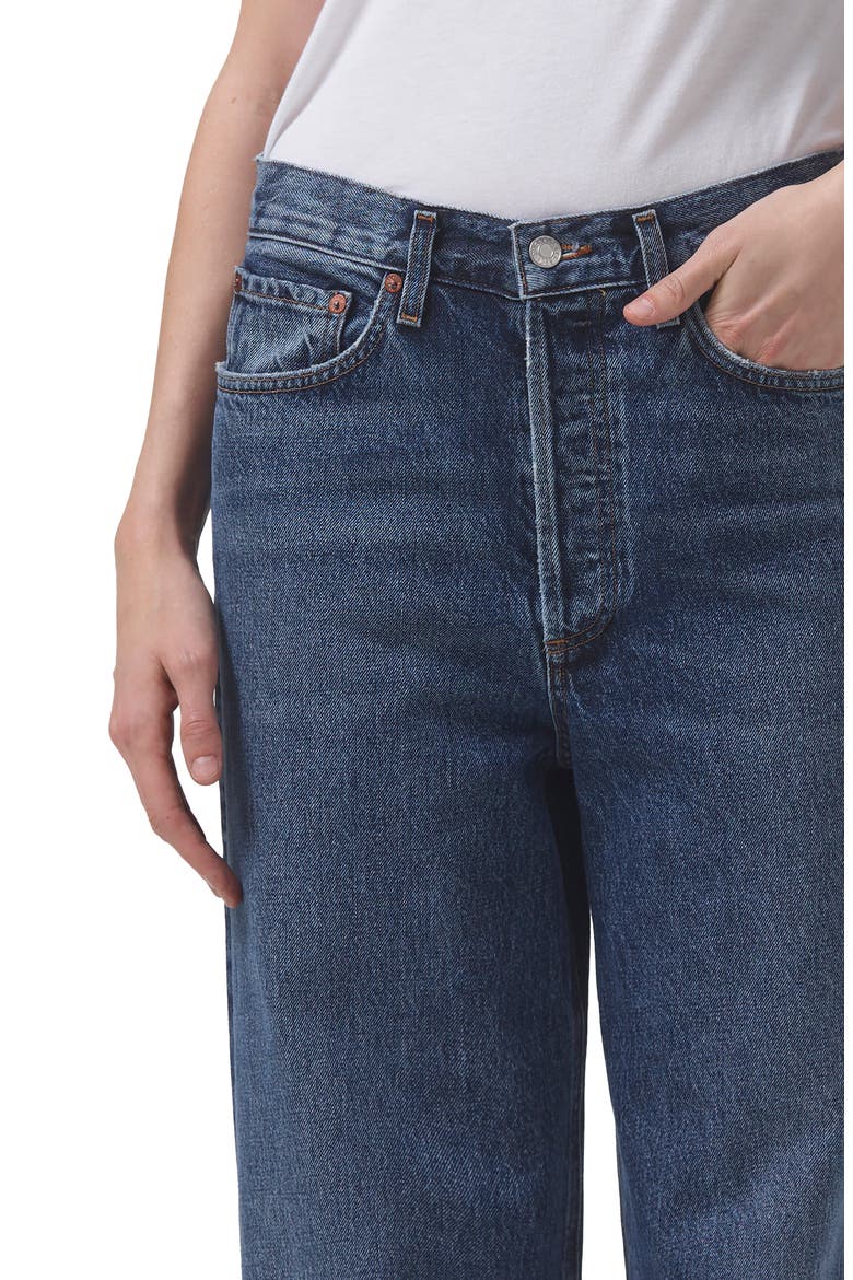 Dame High Waist Wide Leg Organic Cotton Jeans, Alternate, color, CONTROL