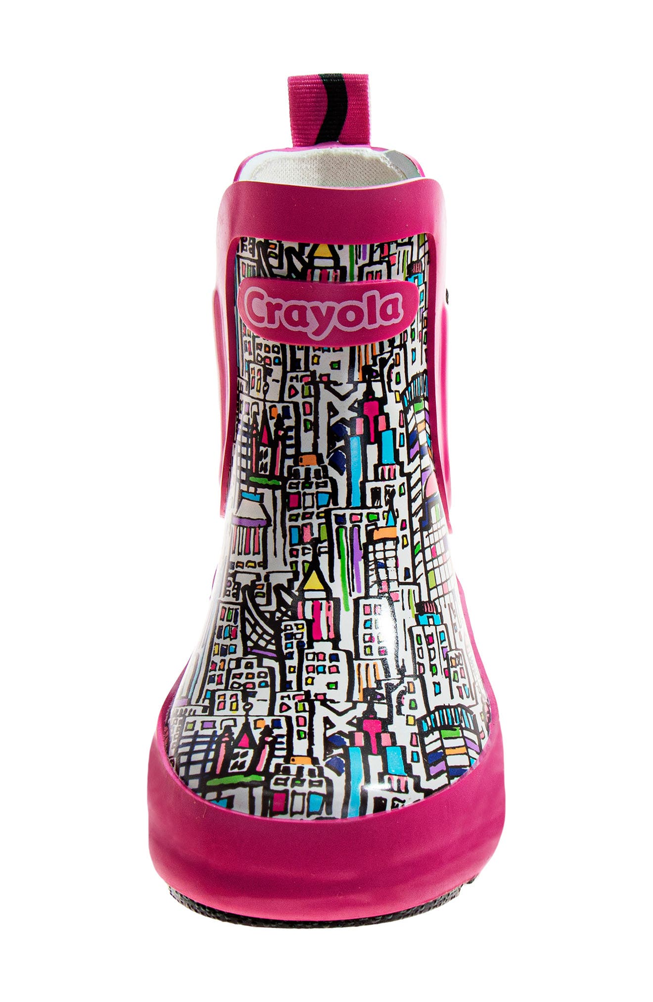 Kids' City Print Rain Boot, Alternate, color, FUCHSIA
