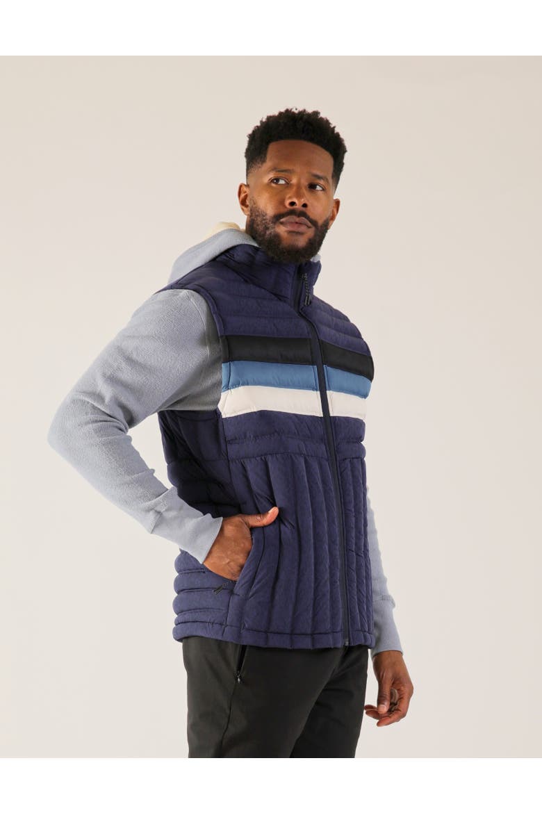 Puffer Vest, Main, color, Navy Black/Washed Blue/White