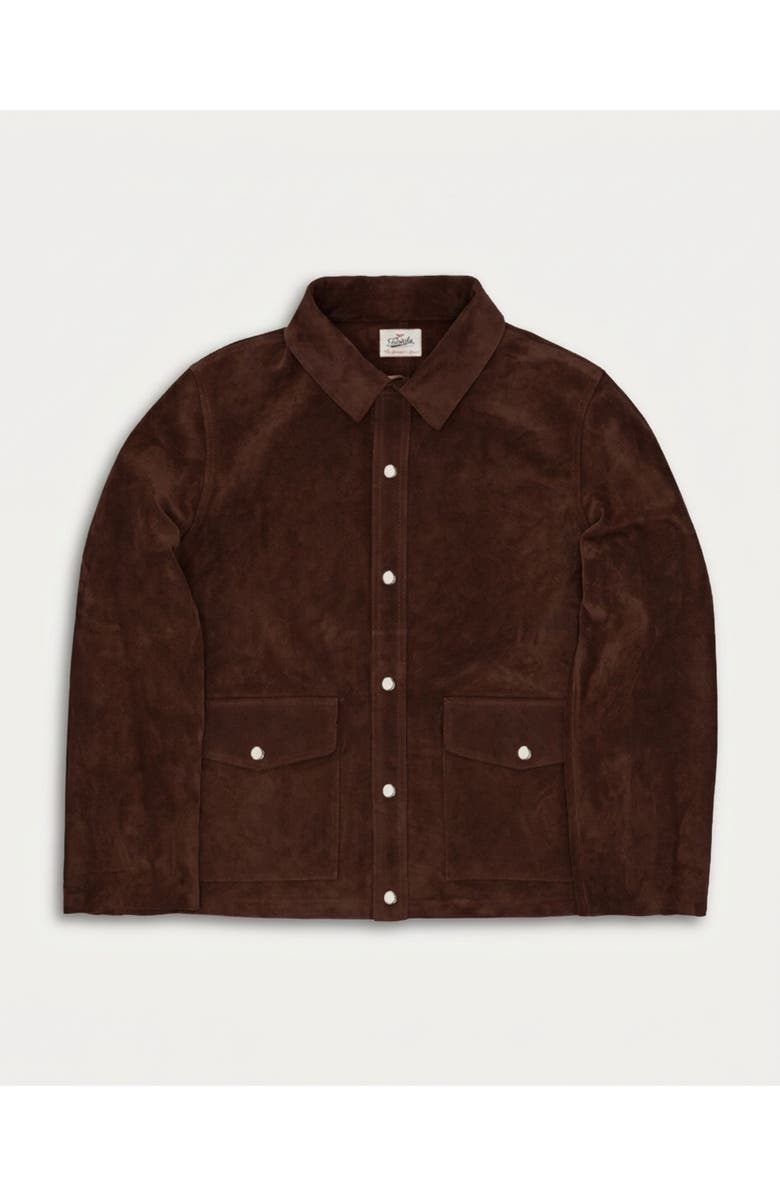 Fortela Welder Suede Jacket, Main, color, Dark Brown
