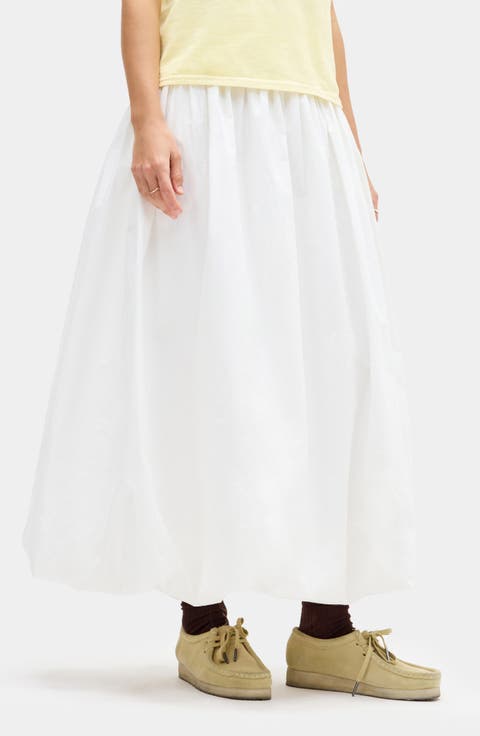 Bubble Hem Maxi Skirt