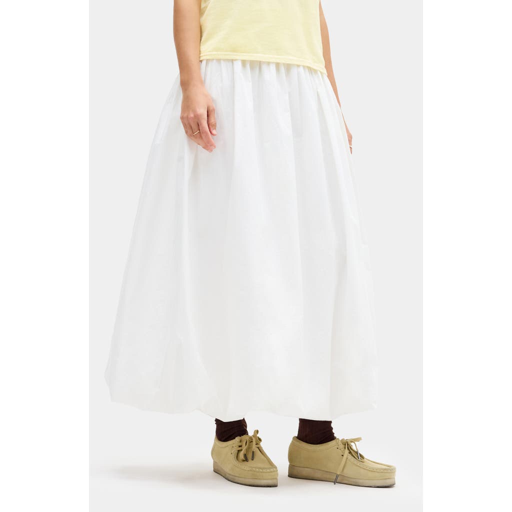 Shop Bdg Urban Outfitters Bubble Hem Maxi Skirt In White