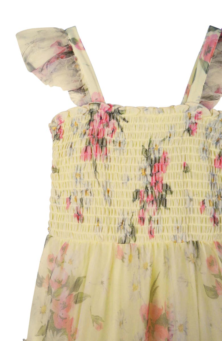 Zunie Kids' Tiered Flower Print Dress, Alternate, color, 