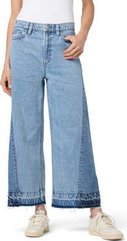 Joe's Jeans Pieced Ankle Wide Leg Jeans