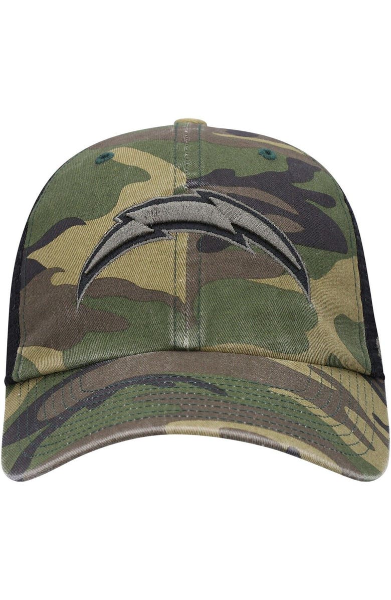 '47 Men's '47 Camo Los Angeles Chargers Branson Clean Up Trucker Hat, Alternate, color,