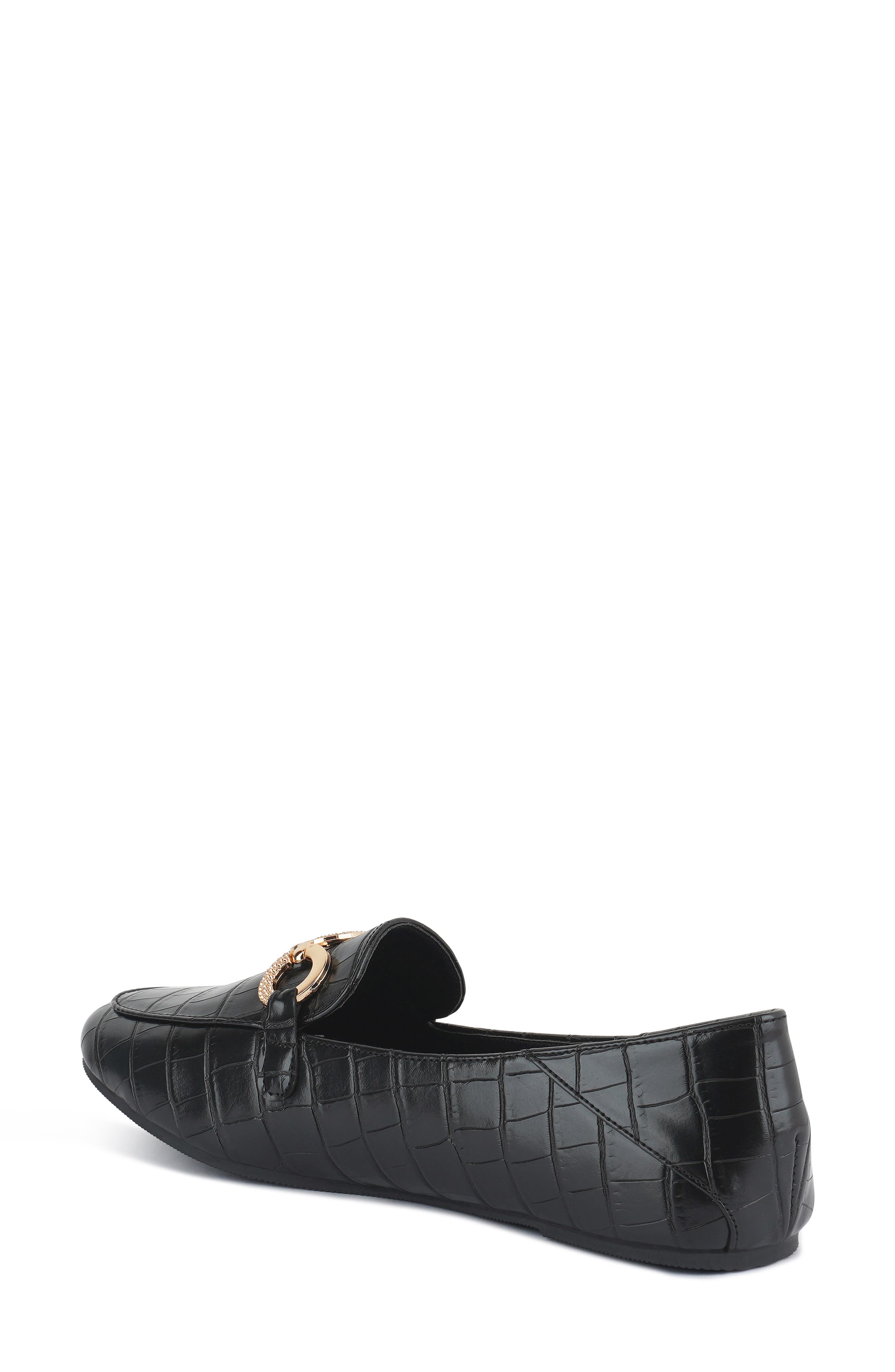 LONDON RAG Wibelle Croc Embossed Loafer, Alternate, color, Black