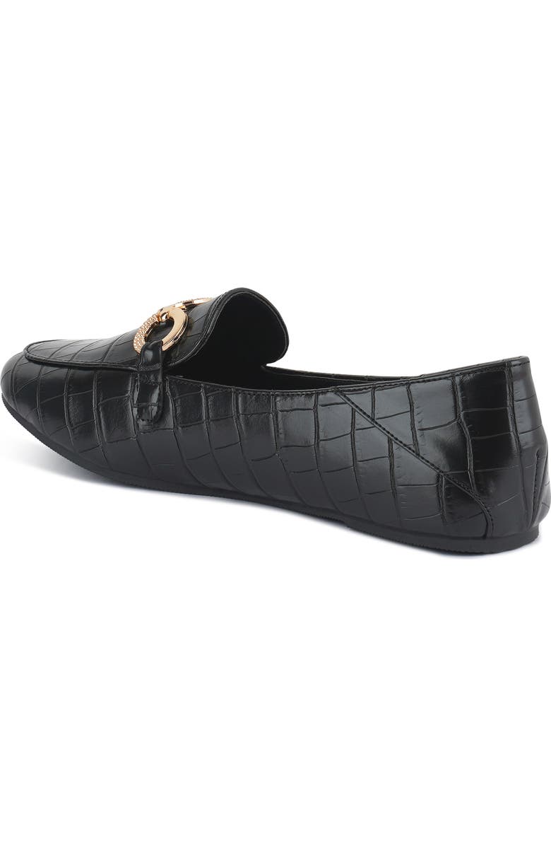 LONDON RAG Wibelle Croc Embossed Loafer, Alternate, color, Black