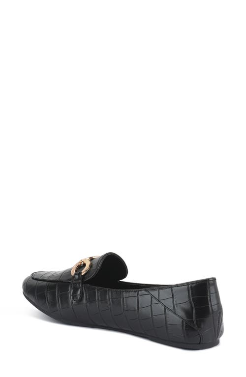 London Rag Wibelle Croc Embossed Loafer In Black