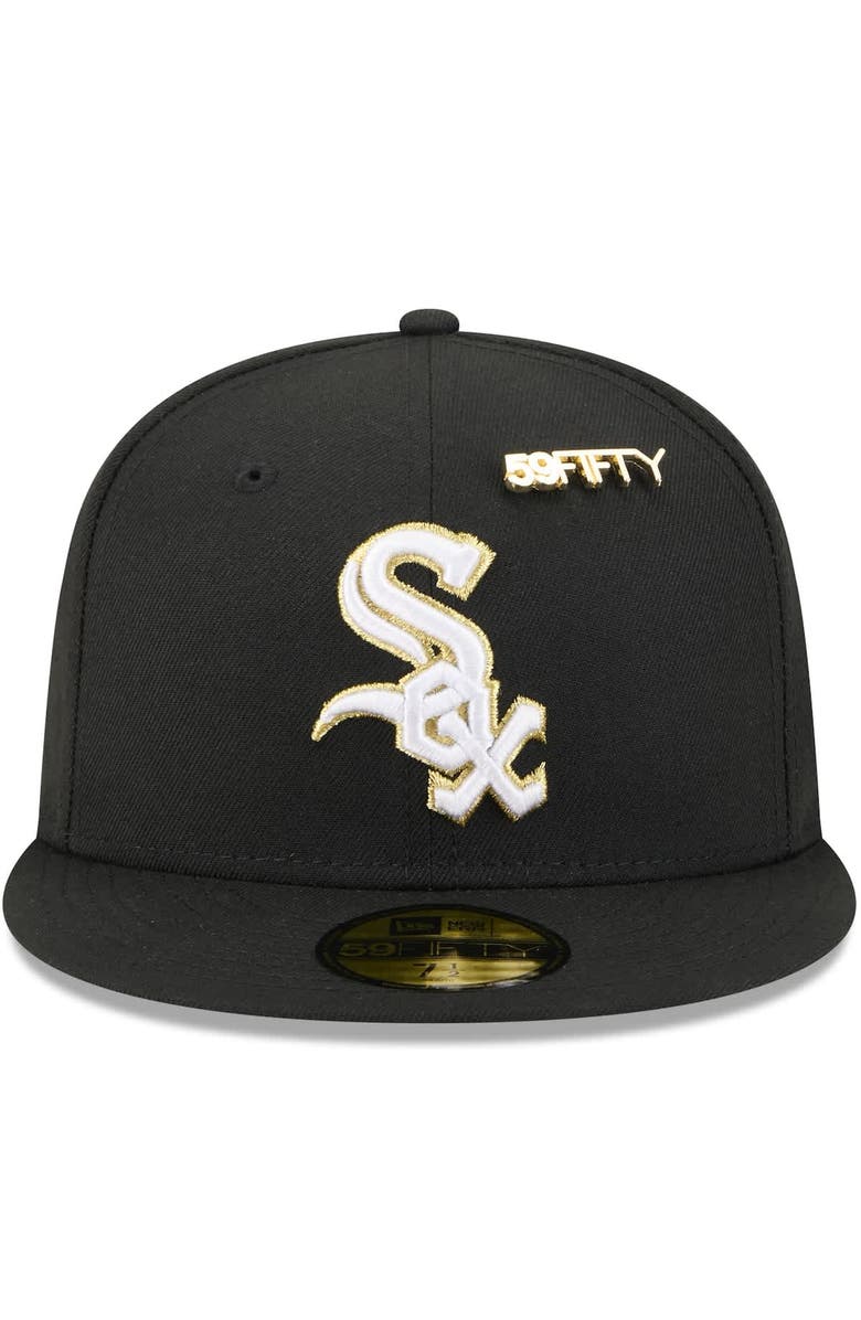 New Era Men's New Era Black Chicago White Sox 2025 59FIFTY Day 59FIFTY Fitted Hat with Pins, Alternate, color, Black