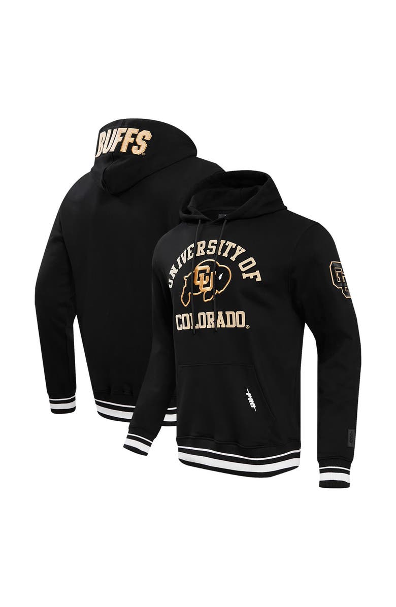 PRO STANDARD Men's Pro Standard Black Colorado Buffaloes Classic Stacked Logo Pullover Hoodie, Main, color, 