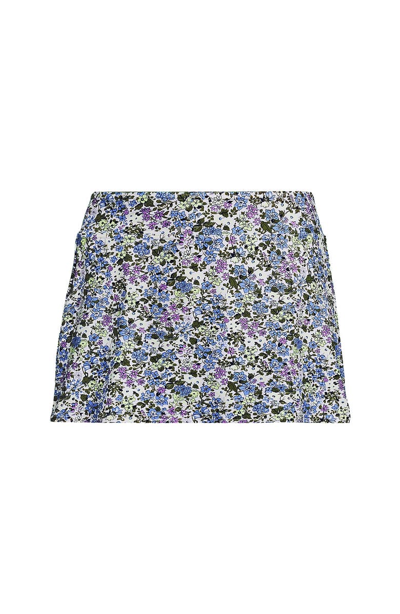 Lands' End Mini Swim Skirt, Alternate, color, White/Lilac Multi Ditsy Floral
