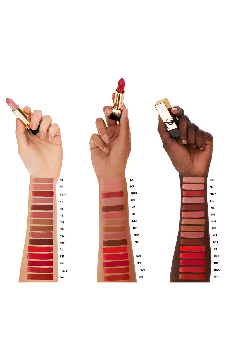 Rouge Pur Couture Caring Satin Lipstick with Ceramides, Alternate, color, N6 UNSHY CACAO